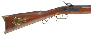 Thompson Center Hawken,
.50 caliber, 28" barrel,
percussion, walnut stock, brass trim, 
used, by Thompson Center Arms